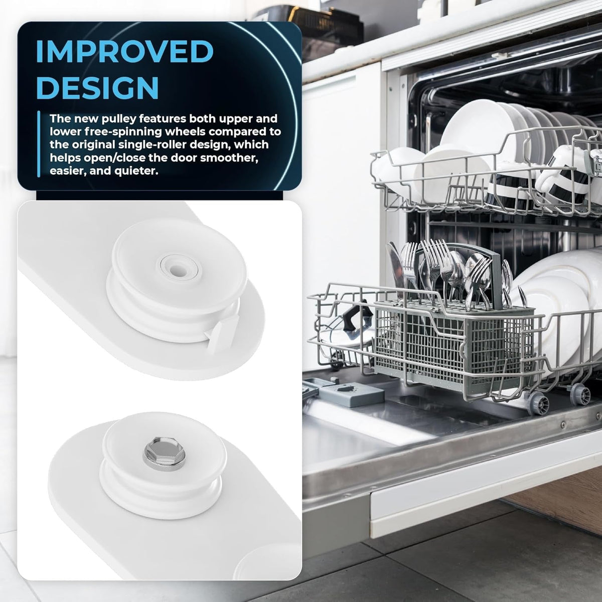 8194001 Dishwasher Door Balance Link Kit - For Kenmore Whirlpool KitchenAid Dishwashers