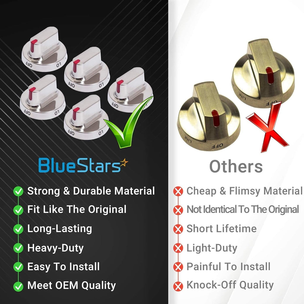 DG64-00472A DG64-00347A Samsung Stove Knobs - For Samsung Range Ovens - 5 Pack