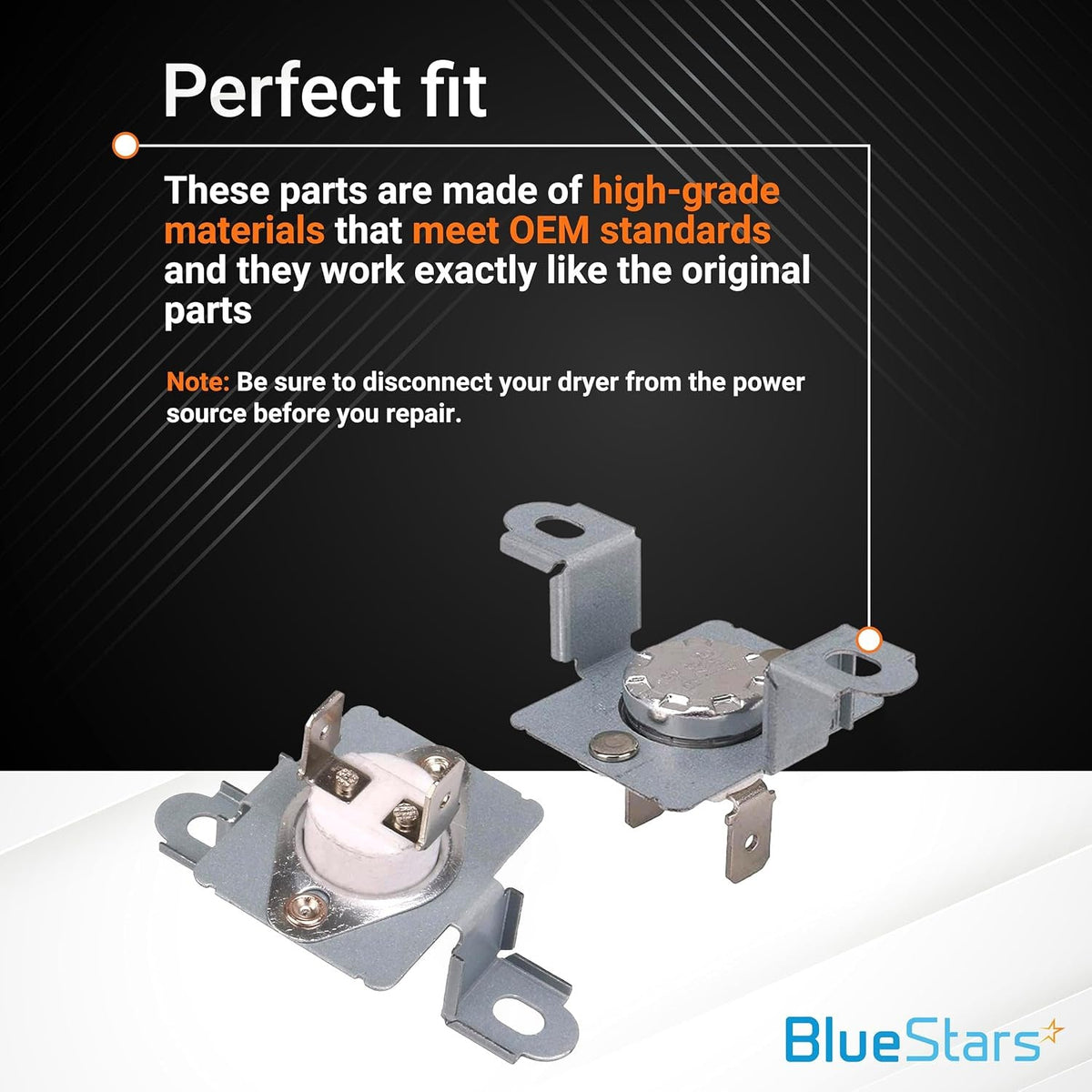 6931EL3003C 6931EL3004B 6931EL3003D LG Kenmore Dryer Thermostat & Fuse Kit
