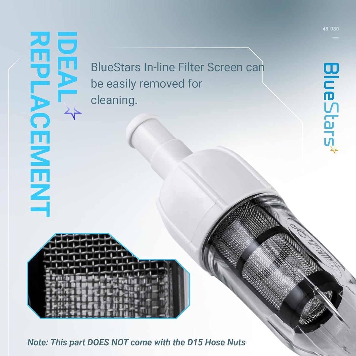48-080 In-Line Filter Screen for Polaris 280/380/3900/480 Pro/Vac-Sweep/TankTrax