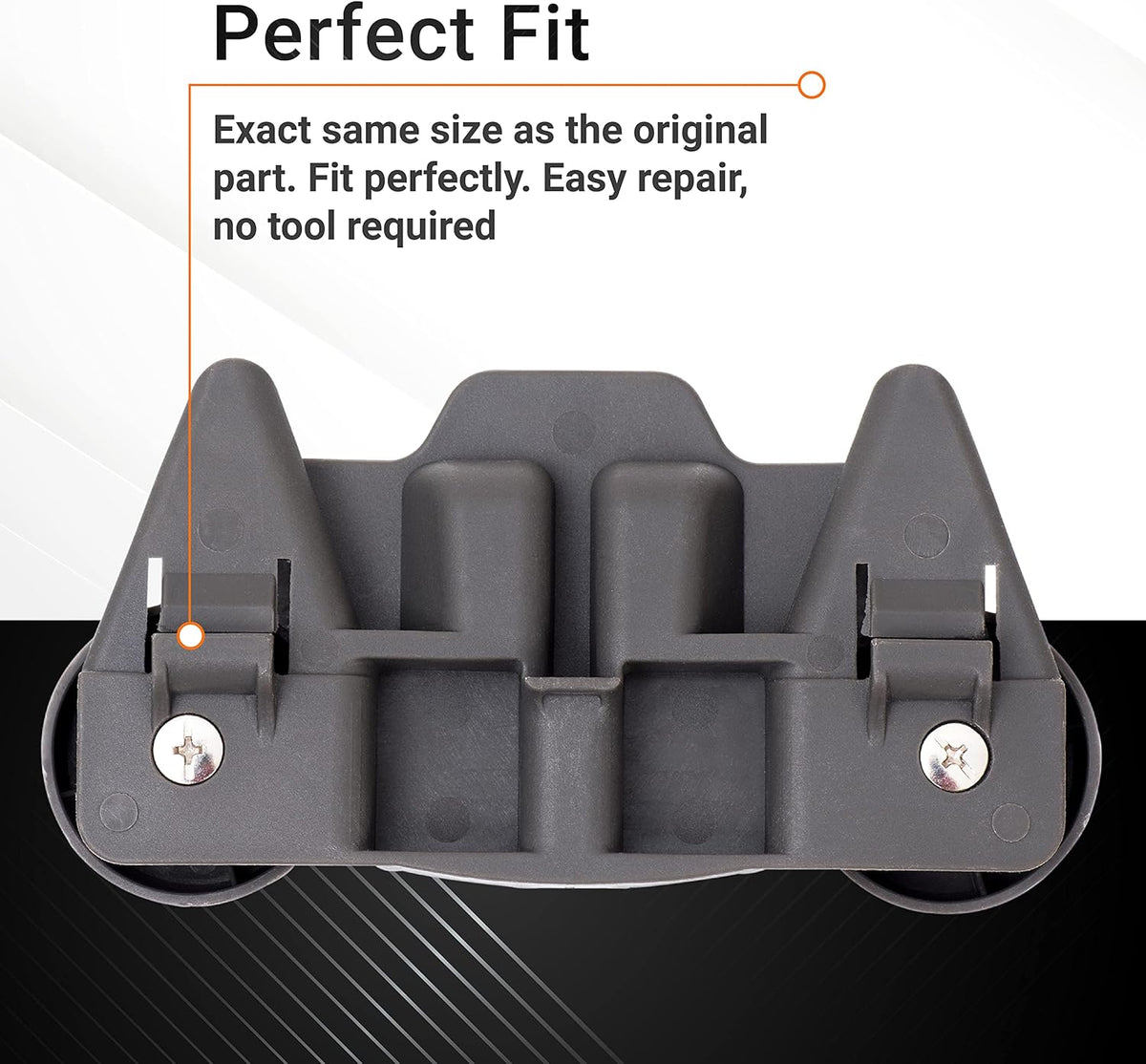 W10195416 Dishwasher Lower Rack Wheel for KitchenAid Whirlpool - 4 Pack