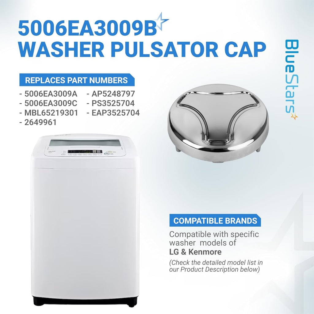 5006EA3009B Washer Pulsator Cap Replacement - For LG Kenmore Washers