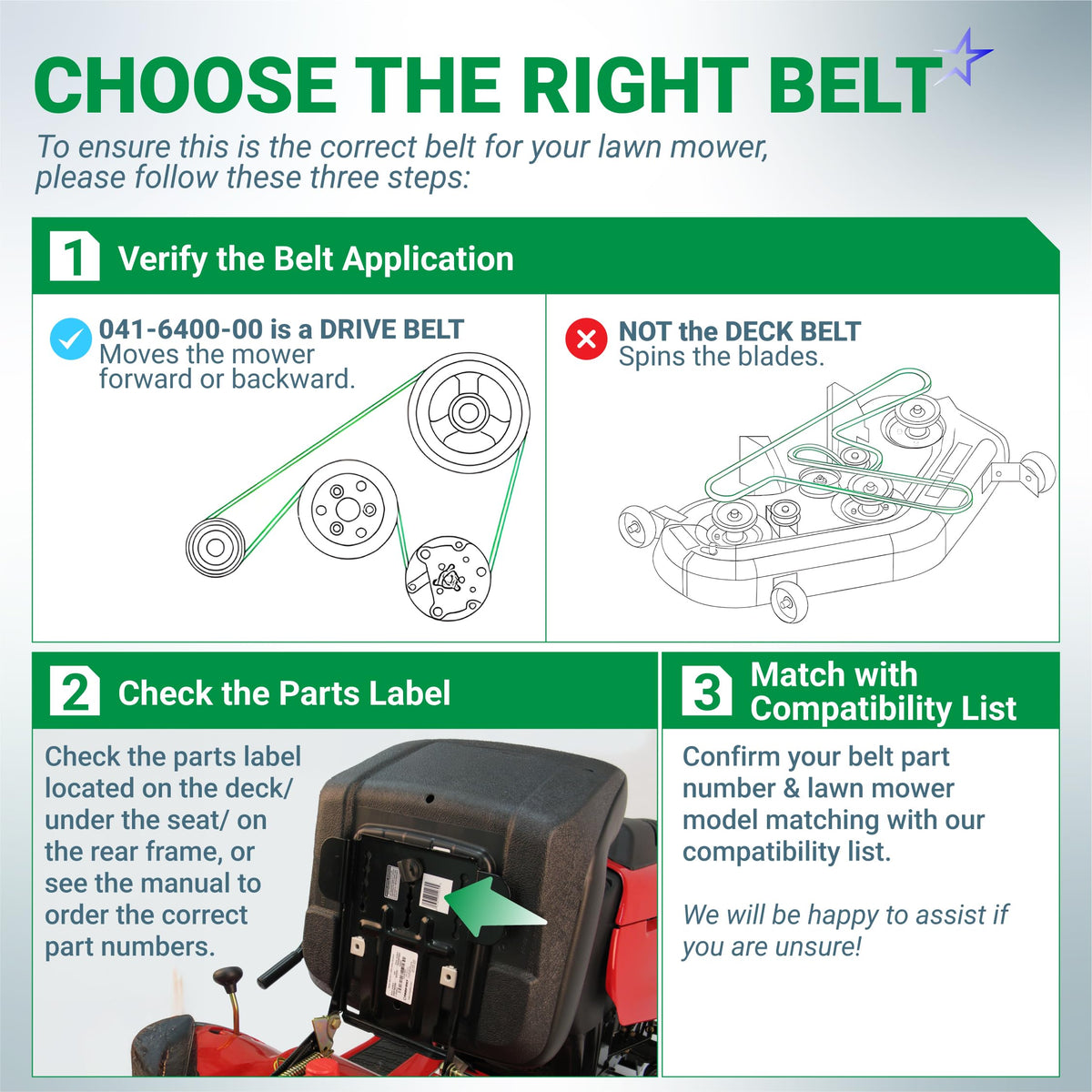 041-6400-00 Pump Belt - Bad Boy MZ/Magnum/ZT Elite/ZT Avenger/CZT, Aramid Cord, 66.25"