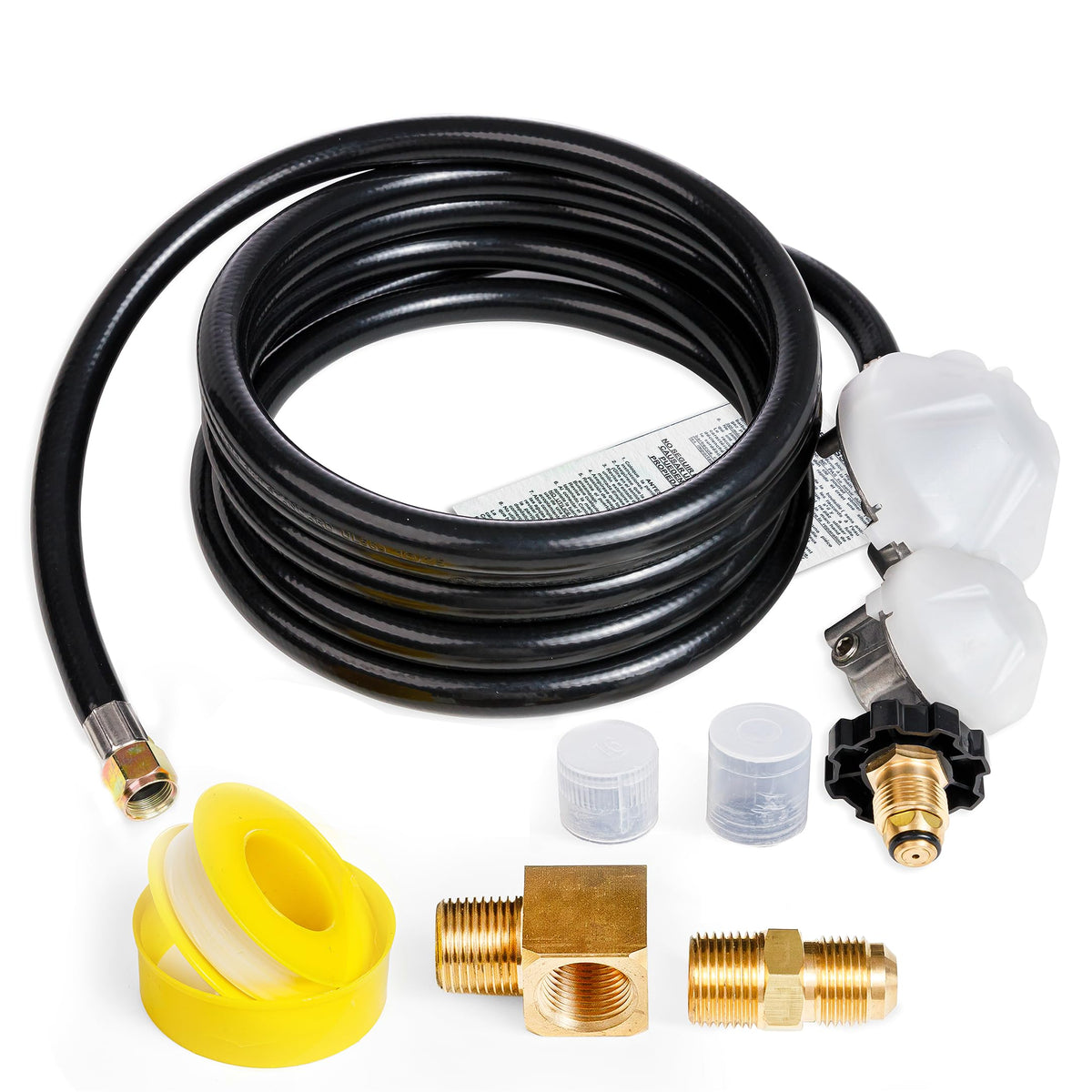 F273684 12 FT Propane Hose with 2-Stage Regulator for Mr. Heater Big Buddy, RV, Grill