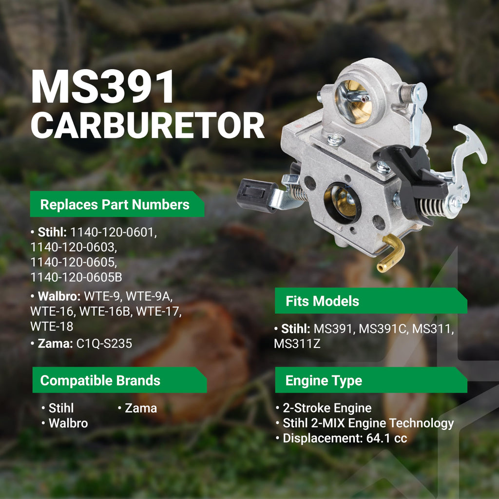 MS391 Carburetor Kit for Stihl MS311 MS311Z MS391C Walbro WTE-9A Chainsaw