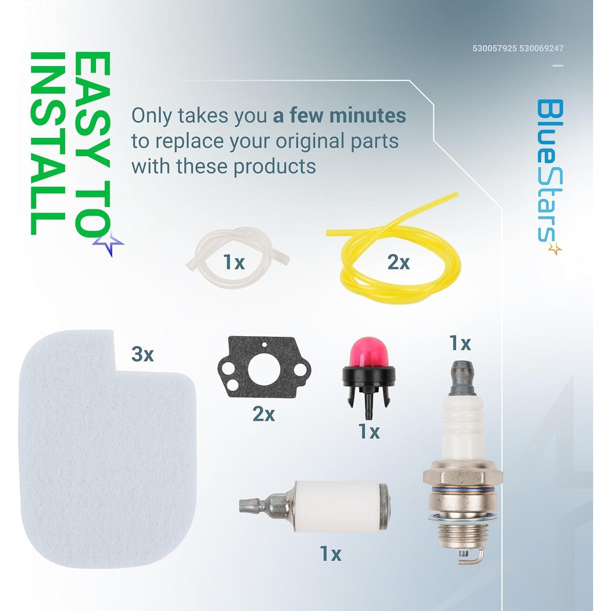 530057925 Air Filter Tune-Up Kit - Fits Craftsman Poulan Pro P3314 P3416 P3816