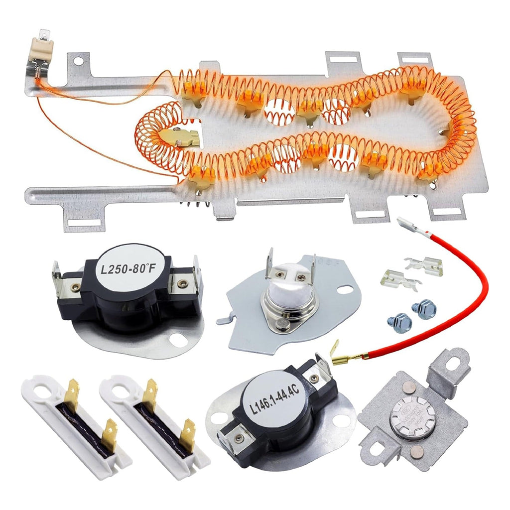WP8544771 279816 279973 3392519 Dryer Heating Element & Thermal Fuse Kit - Whirlpool Kenmore