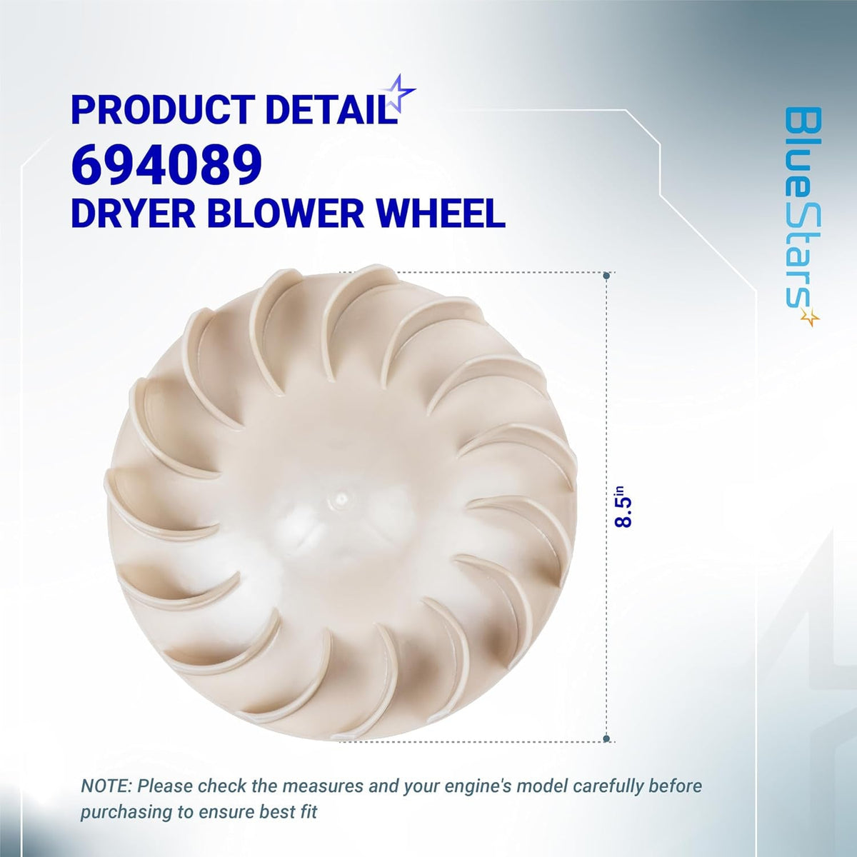 694089 Dryer Blower Wheel for Kenmore Whirlpool Dryers