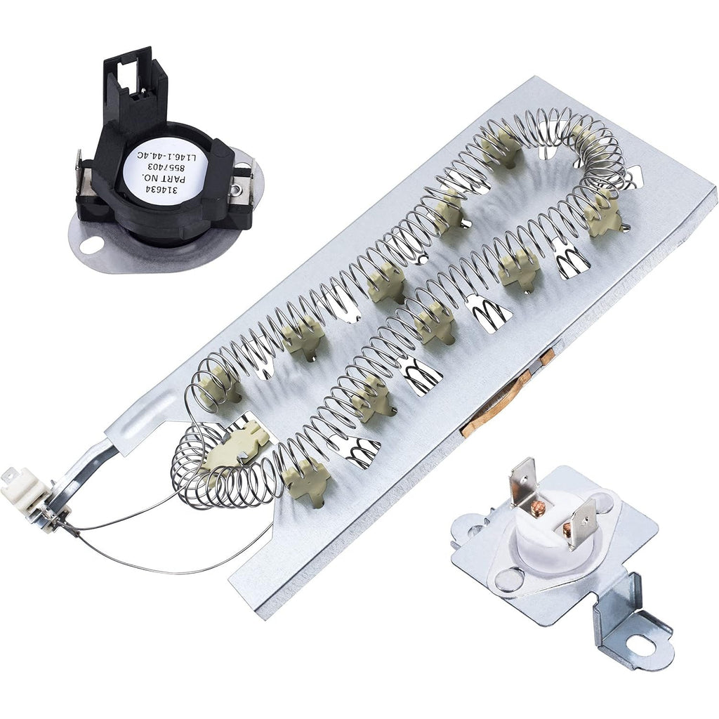 3387747 Heating Element 280148 Thermal Cut-Off 8557403 Thermostat 8318314 Thermal Fuse