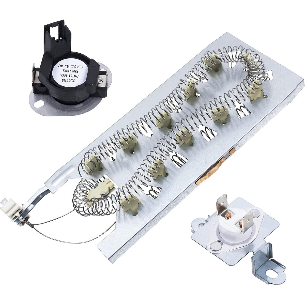 3387747 Heating Element 280148 Thermal Cut-Off 8557403 Thermostat 8318314 Thermal Fuse