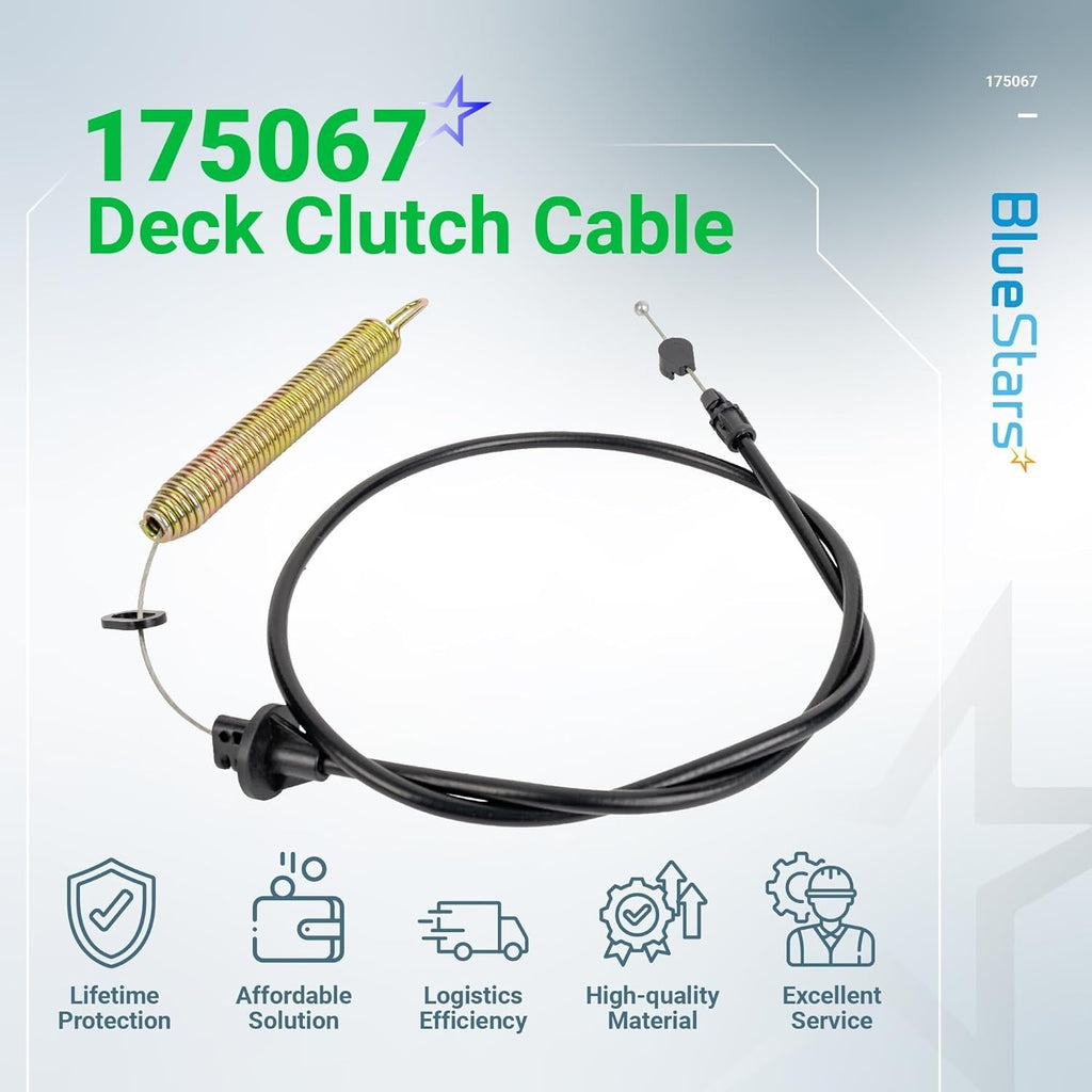 175067 169676 Deck Clutch Cable - Fits Craftsman LT1000 LT2000 DLT 3000 AYP Husqvarna