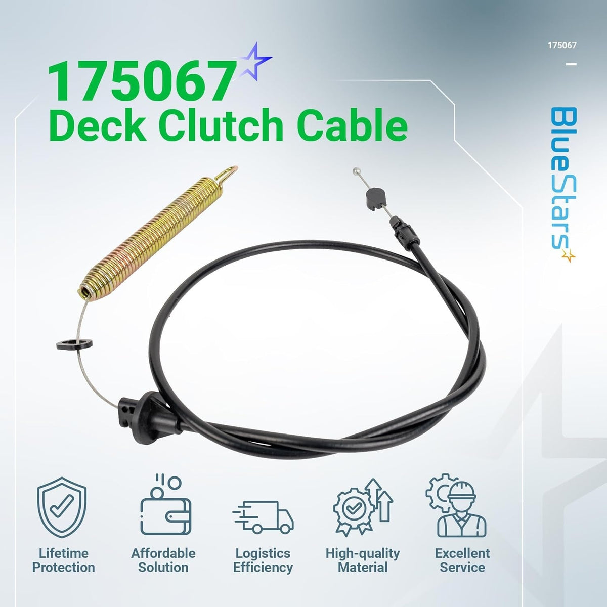 175067 169676 Deck Clutch Cable - Fits Craftsman LT1000 LT2000 DLT 3000 AYP Husqvarna