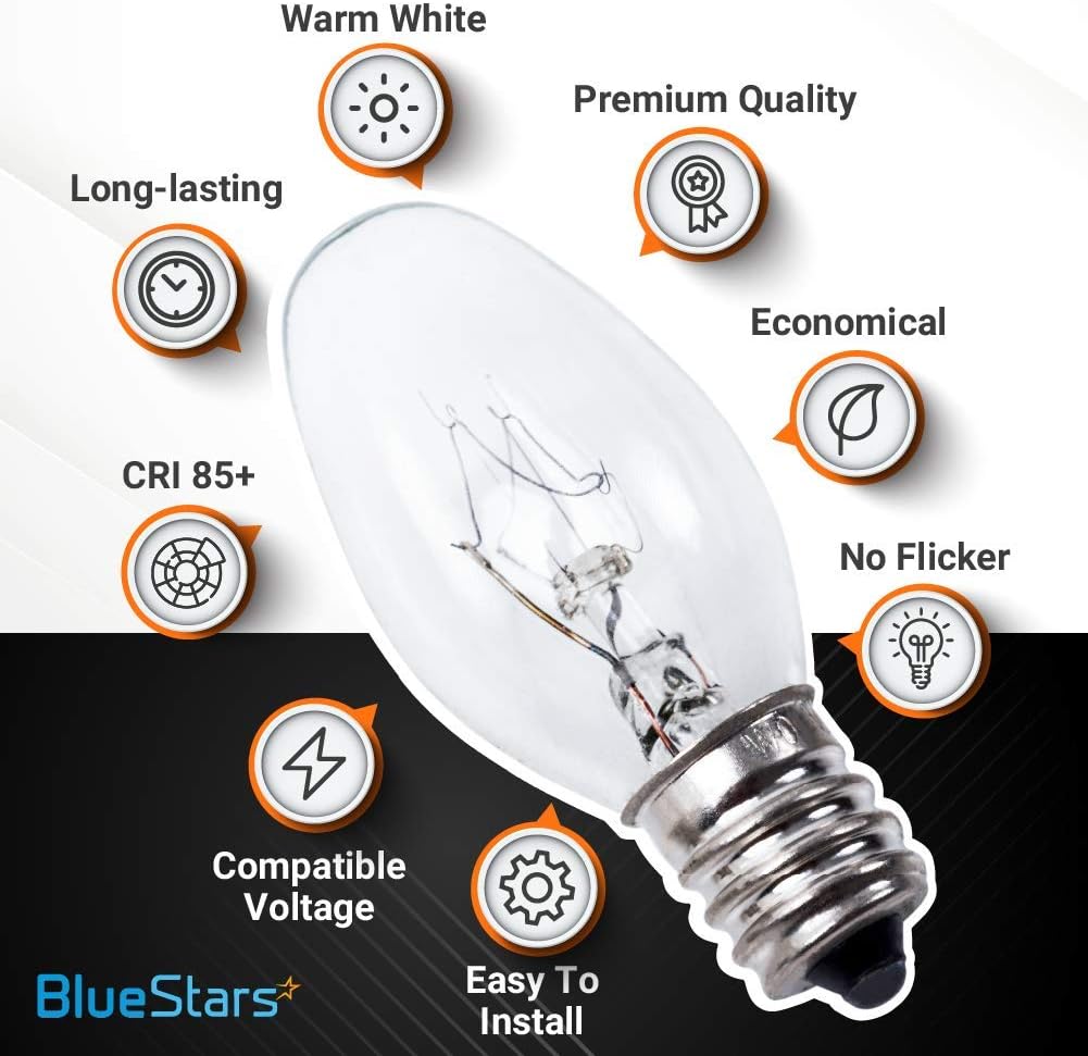 22002263 10W 120V Light Bulb for Whirlpool Kenmore KitchenAid Models - 2 Pack