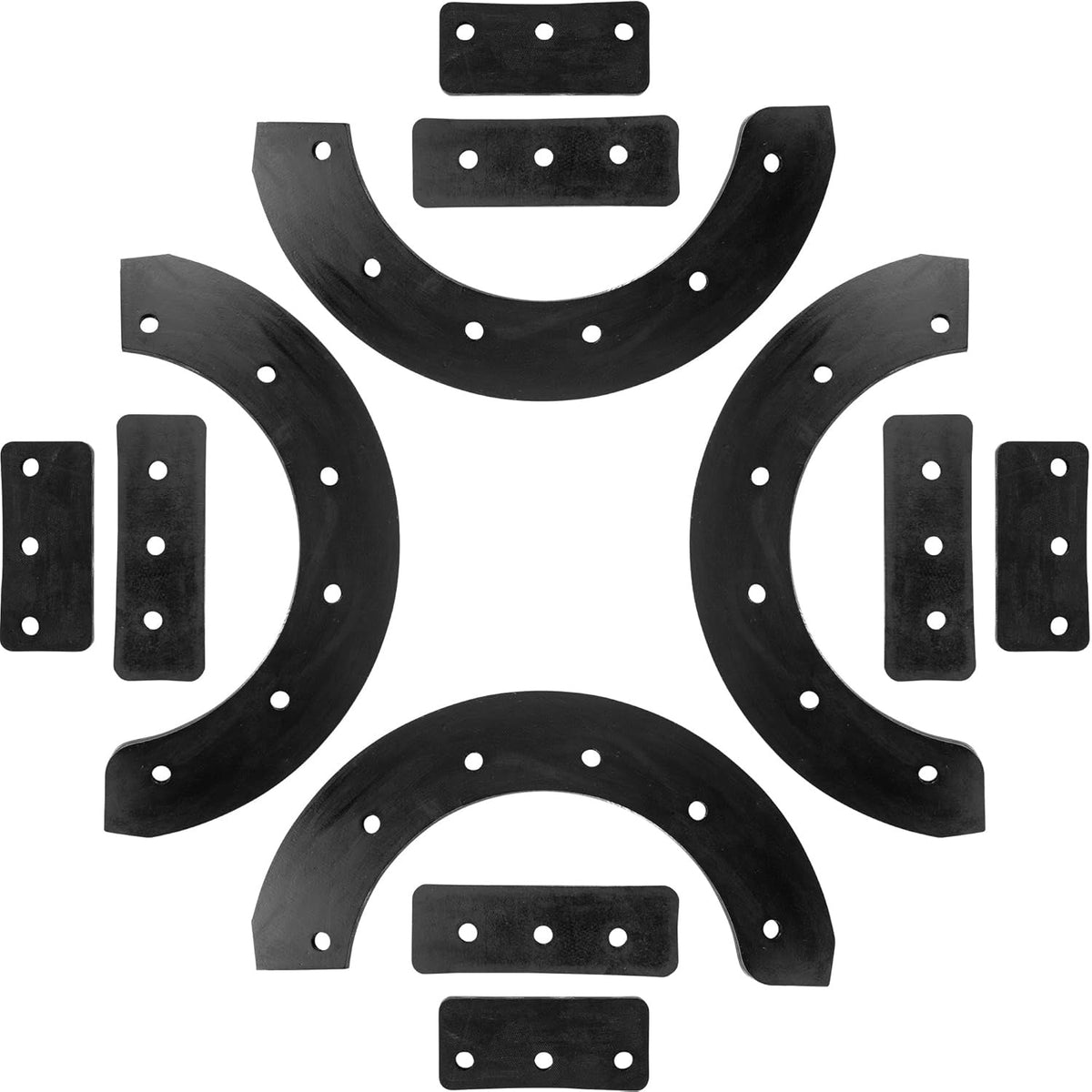 302565MA Snow Blower Rubber Paddle Set with Hardware - Craftsman Murray Noma Snapper 20"-22" Single-Stage
