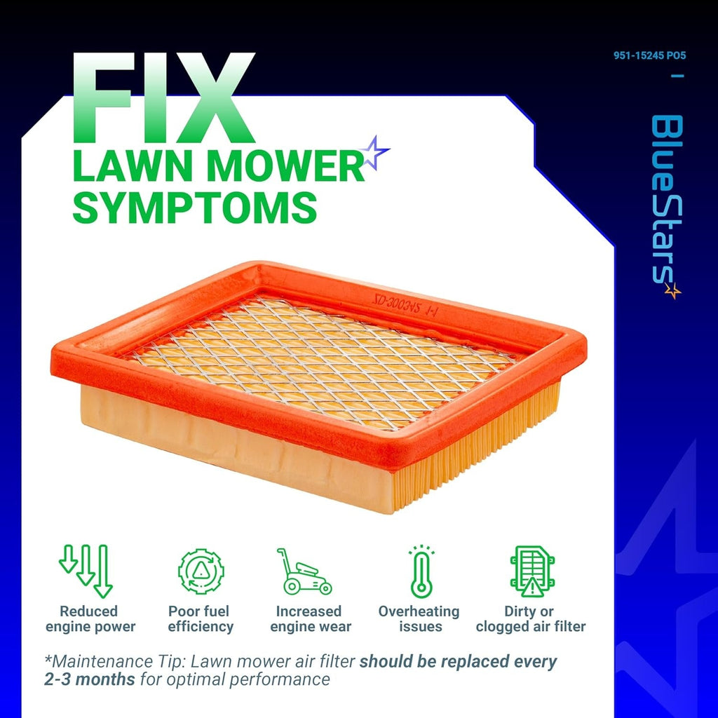 951-15245 Air Filter - Replaces MTD 751-15245 Cub Cadet 490-200-C065 - 5 Pack
