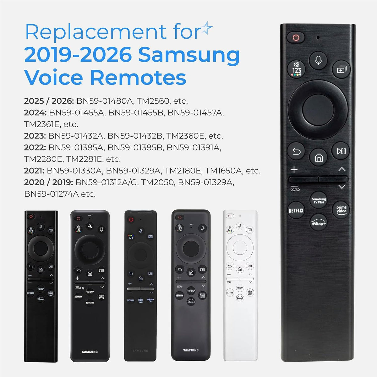 Voice Smart Remote for 2019-2026 Samsung TV Control Replacement