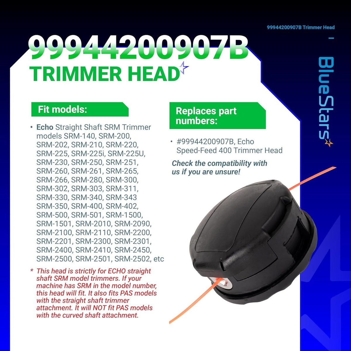 99944200907B Speed-Feed 400 Trimmer Head - Fits Echo SRM-225 SRM-220 SRM-230