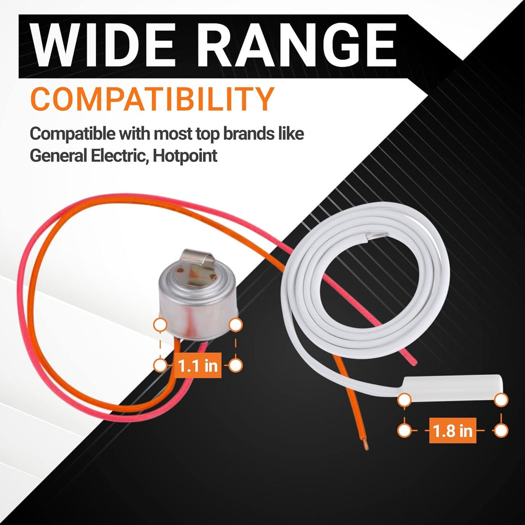 WR55X10025 Refrigerator Temperature Sensor and WR50X10068 Defrost Thermostat - Fits GE Hotpoint