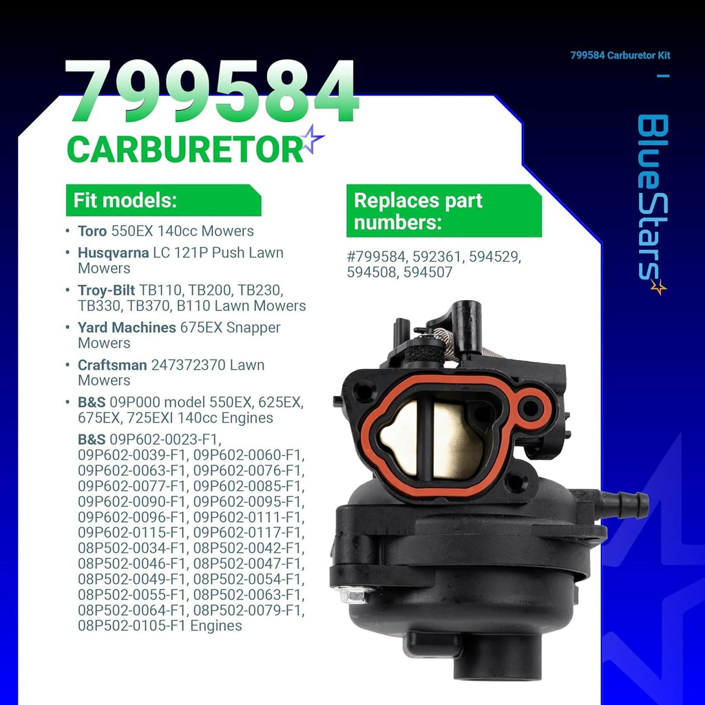 799584 592361 Carburetor for Husqvarna 550EX 625EX 675EX 725EXi