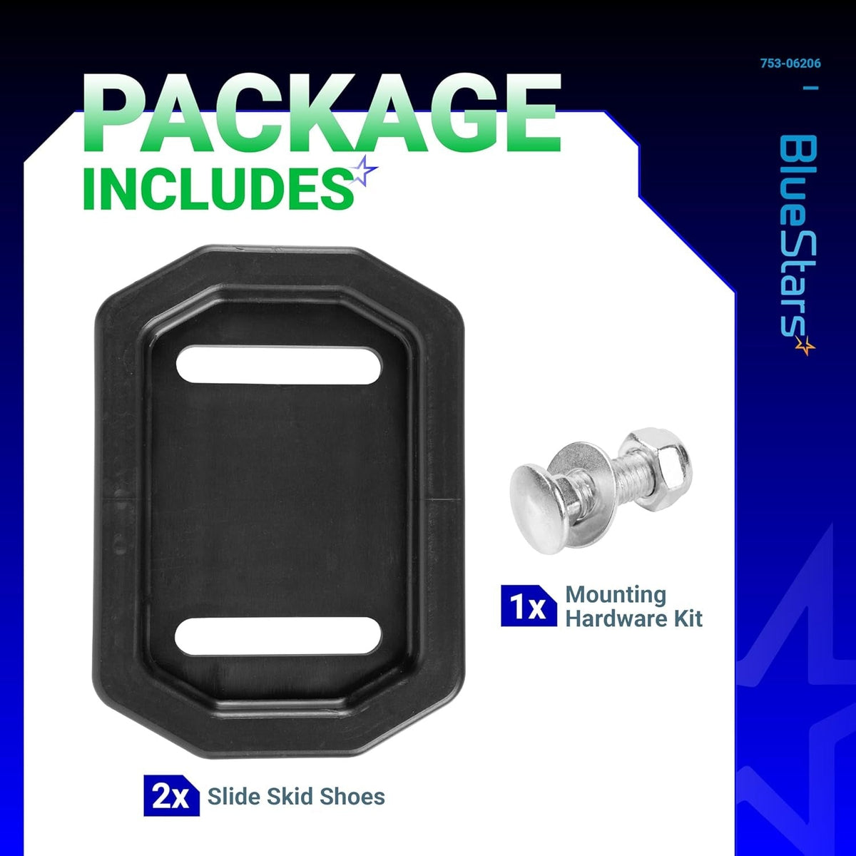 753-06206 Snow Thrower Polymer Slide Shoe Kit
