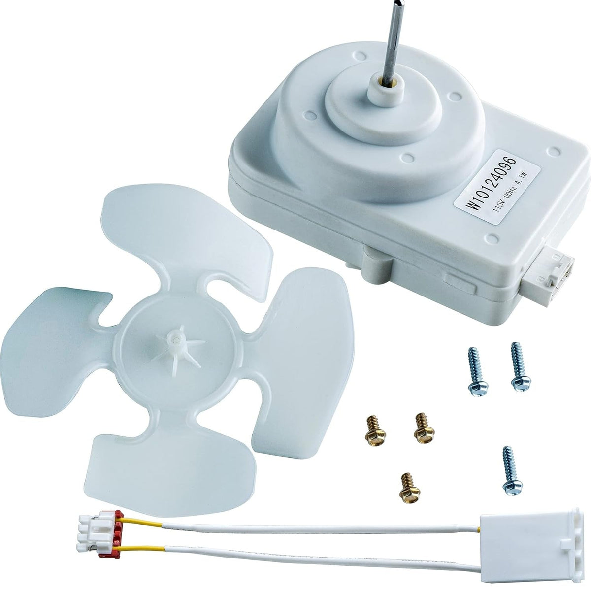 W10124096 Refrigerator Condenser Fan Motor Kit for Whirlpool Kenmore Maytag