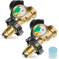 [100% Solid Brass] 100 lb Propane Tank Adapter POL Propane Gauge