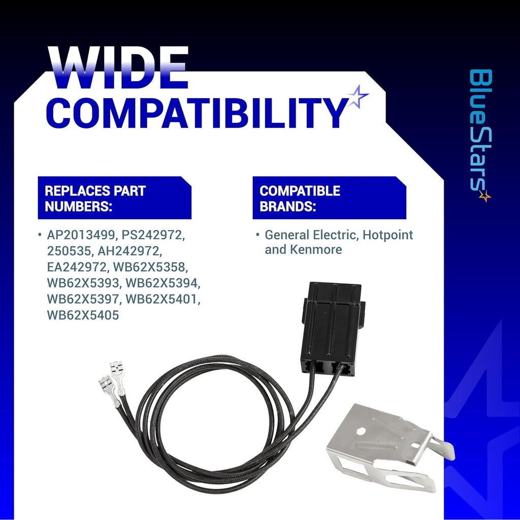 WB2X8228 WB62X5358 Element Receptacle & Wire Kit for GE Hotpoint Kenmore Ranges - 2 Pack
