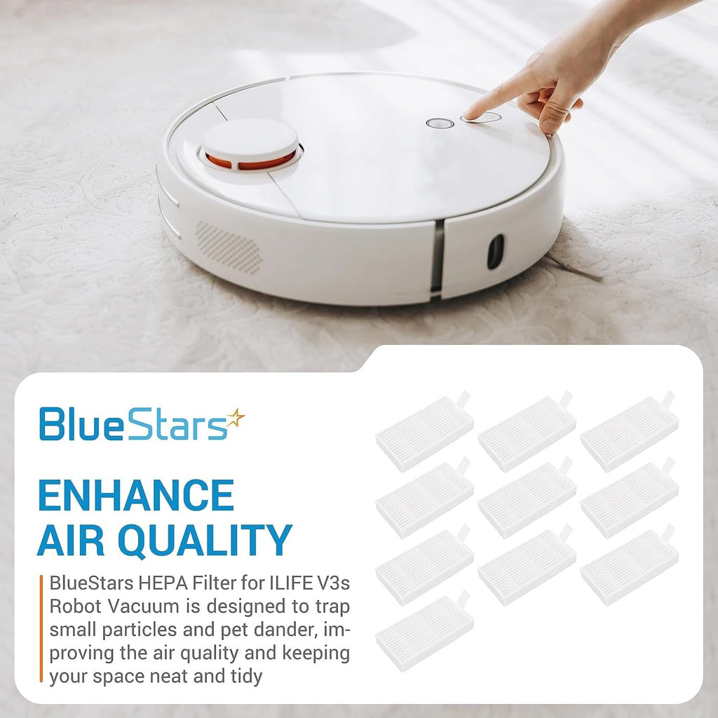 ILIFE V3s V3s Pro V5 V5s Pro Robot Vacuum HEPA Filters - 10 Pack