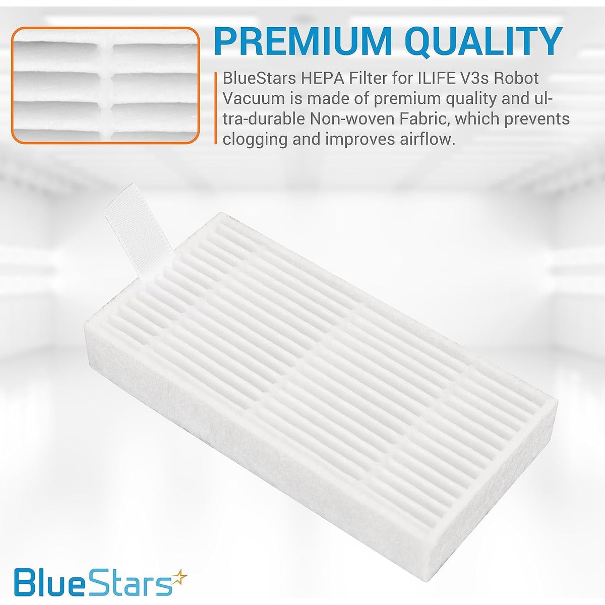 ILIFE V3s V3s Pro V5 V5s Pro Robot Vacuum HEPA Filters - 10 Pack