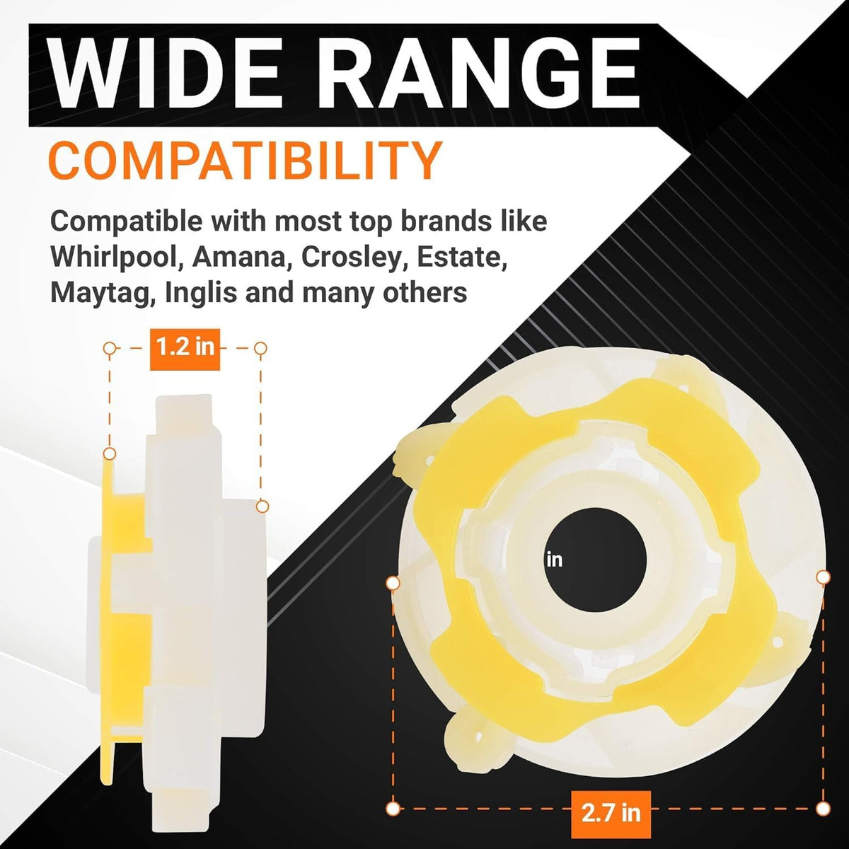285809 Washer Short Cam Agitator Repair Kit - For Whirlpool & Maytag Washers - 2 Pack