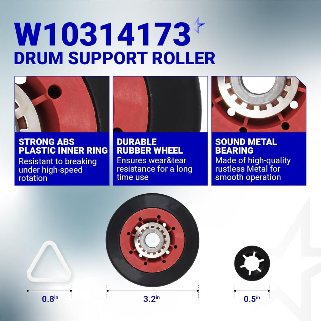 4392067 Dryer Repair Kit & W10837240 Idler Pulley - For Whirlpool Maytag Kenmore Dryers