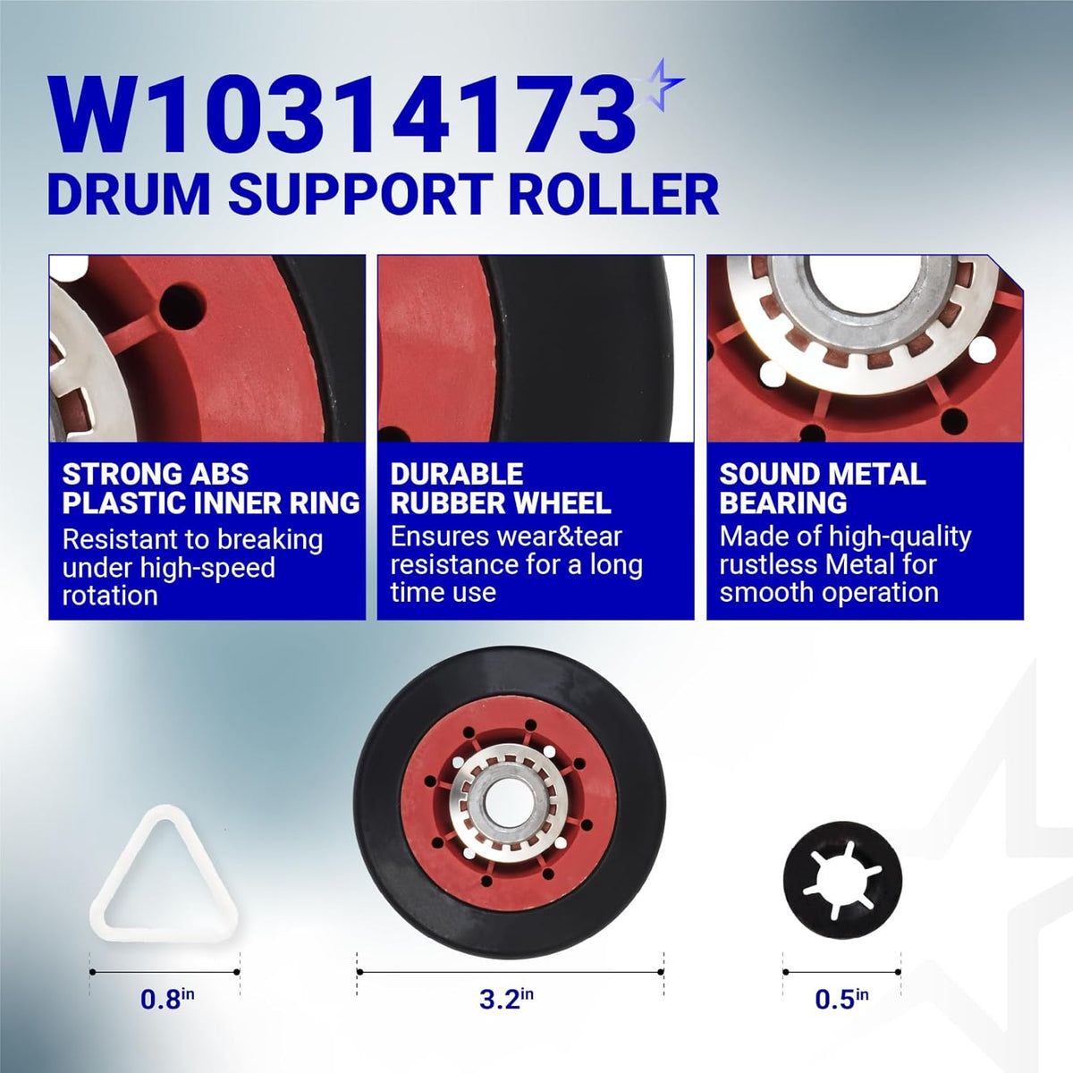 4392067 Dryer Repair Kit & W10837240 Idler Pulley - For Whirlpool Maytag Kenmore Dryers