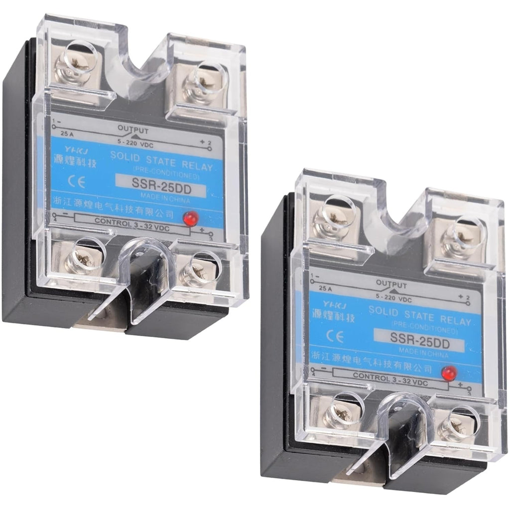 SSR-25DD DC to DC Solid State Relay - 2 Pack