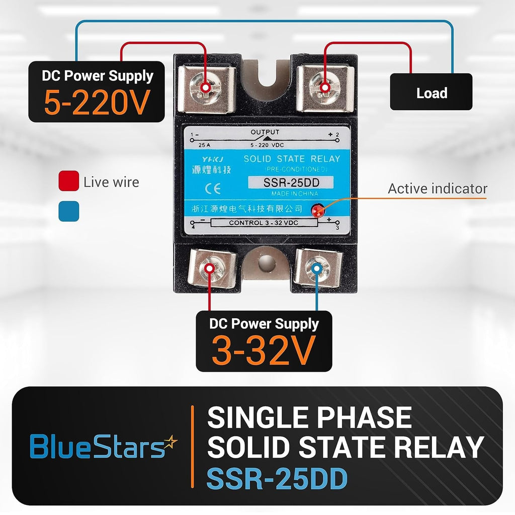 SSR-25DD DC to DC Solid State Relay - 2 Pack