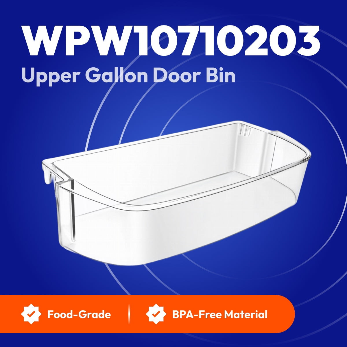 WPW10710203 Refrigerator Gallon Door Shelf Bin - Compatible with Whirlpool WRS571/WRS588