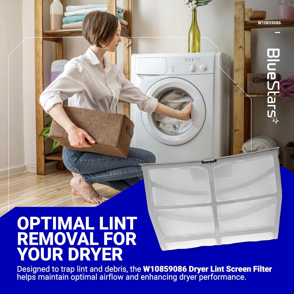 W10859086 Dryer Lint Screen Filter for Whirlpool Maytag Kenmore Dryer