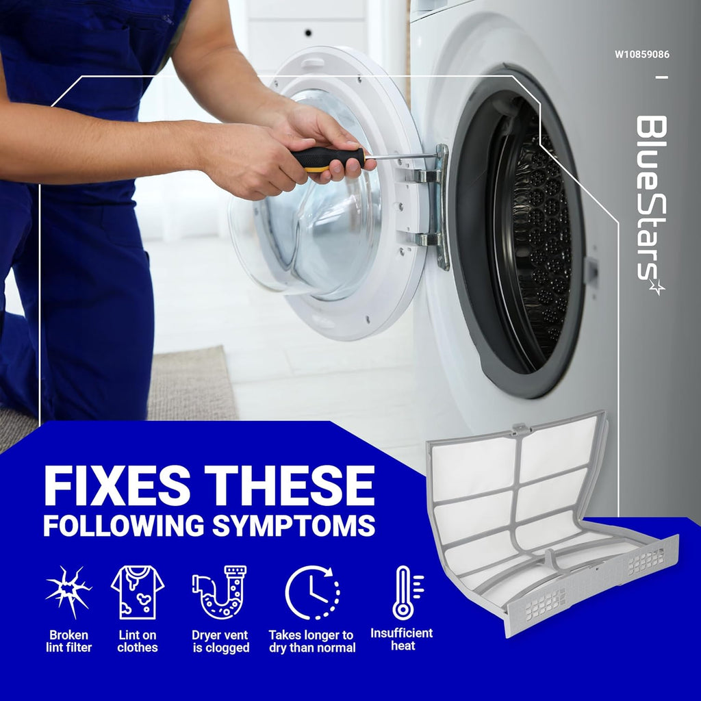 W10859086 Dryer Lint Screen Filter for Whirlpool Maytag Kenmore Dryer