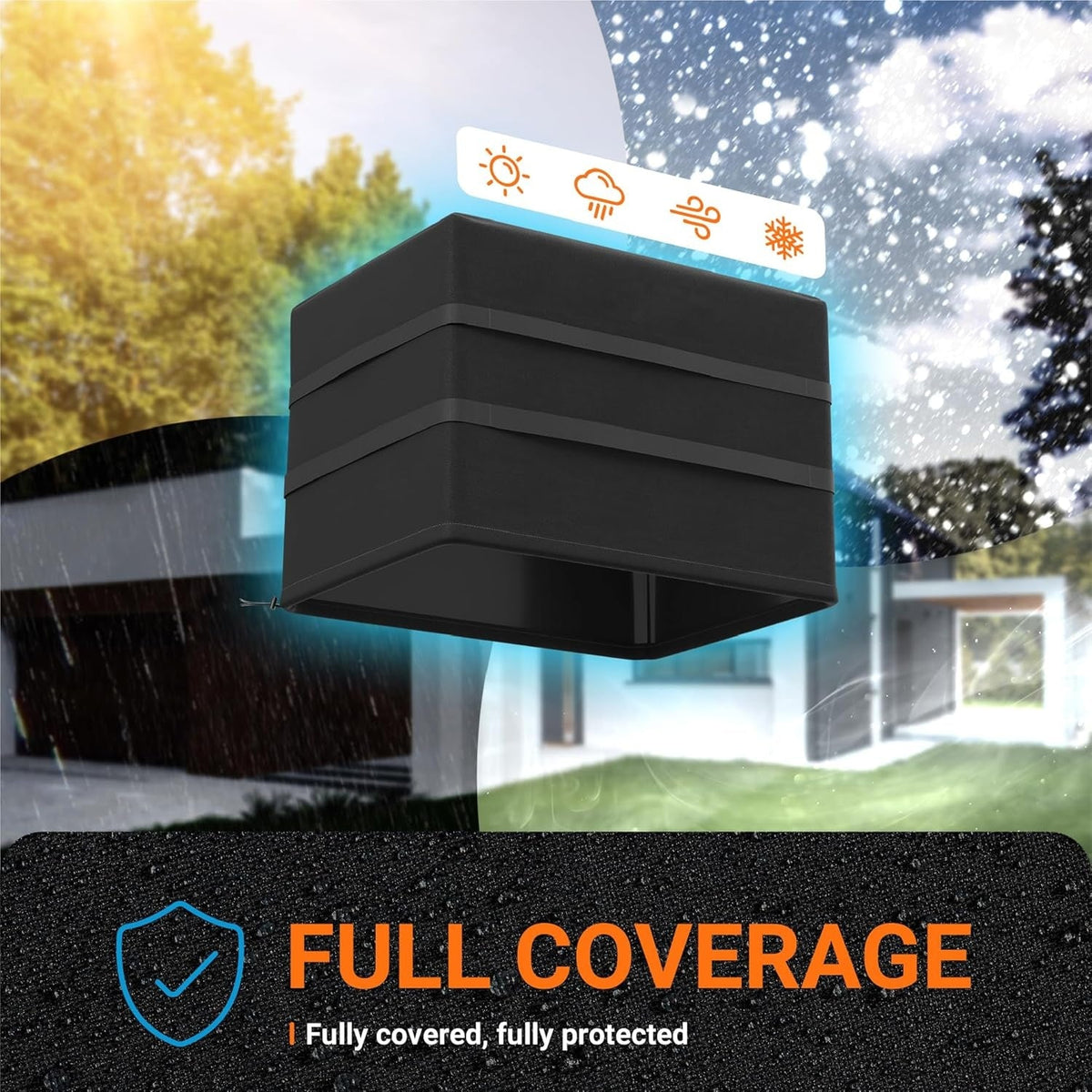 Window Air Conditioner Cover For Outside Unit - 25.5"W x 21"D x 17"H AC Cover