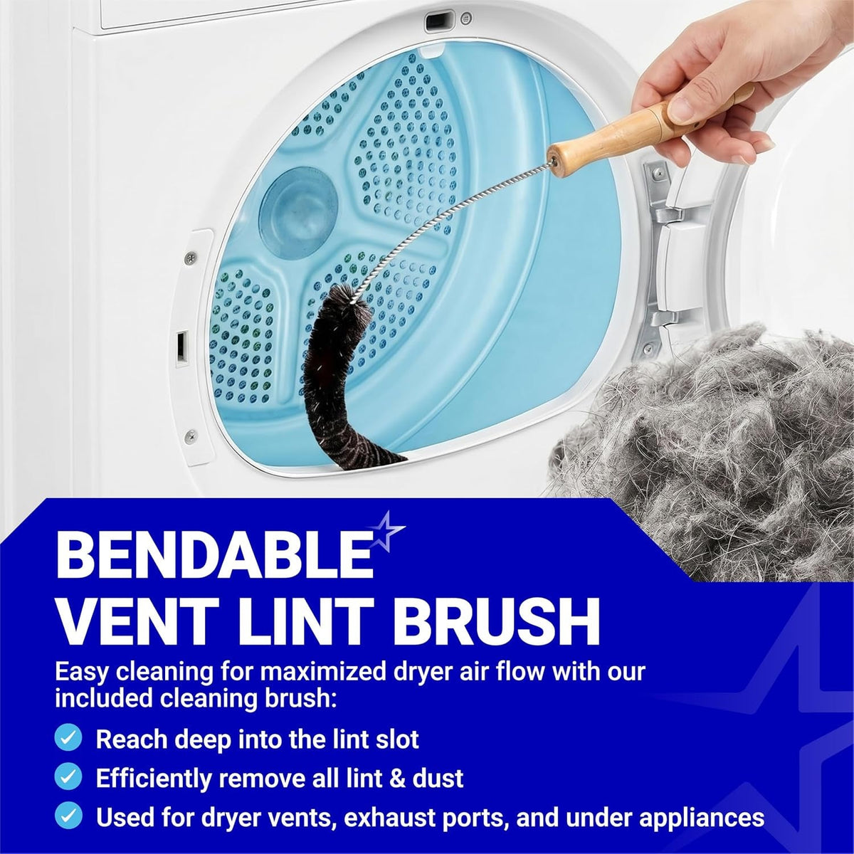 ADQ56656403 Dryer Lint Filter with Brush - Fits LG Dryers & WashTowers, 11.2" x 10.9"