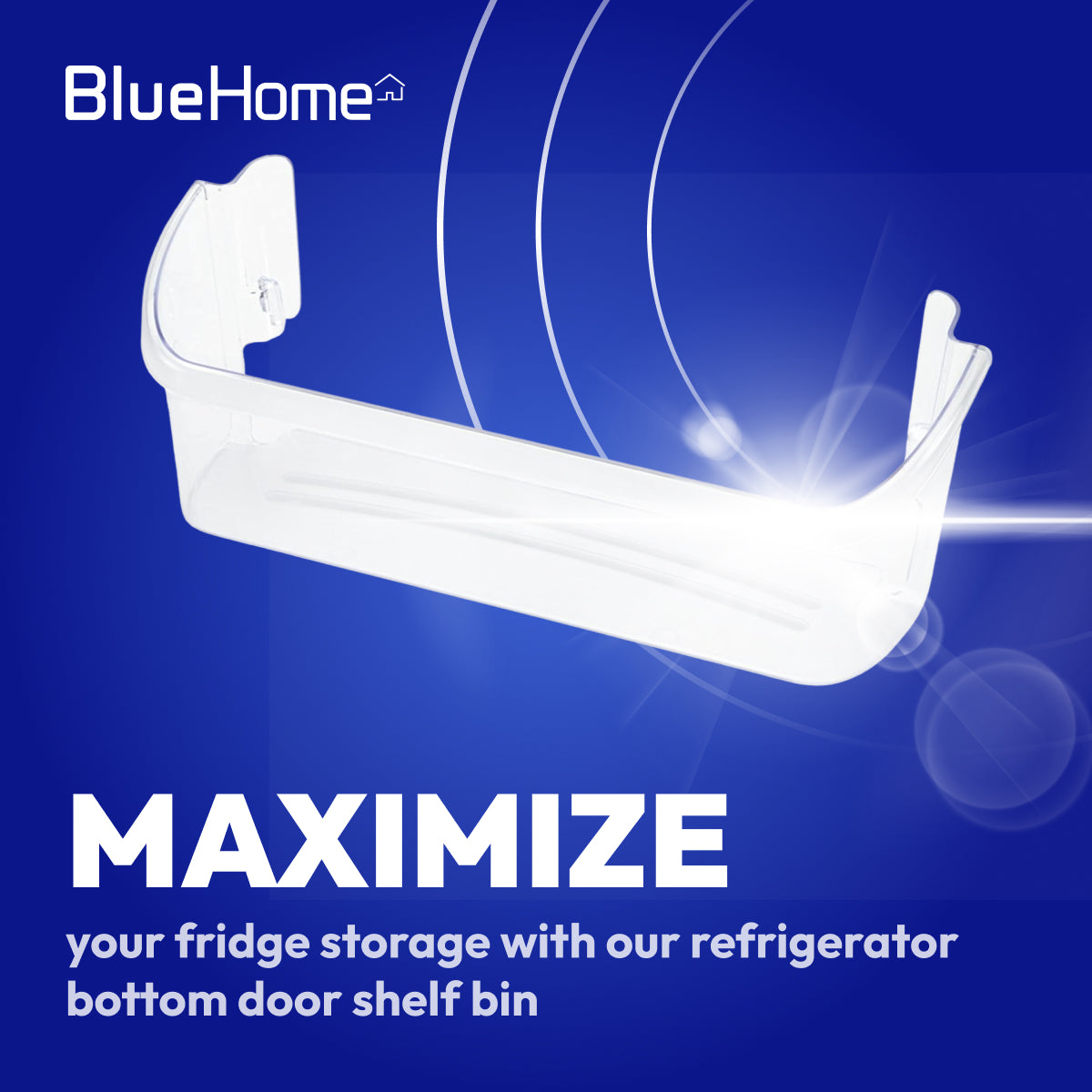242126602 Refrigerator Clear Door Shelf Bin - Compatible with Frigidaire/Electrolux