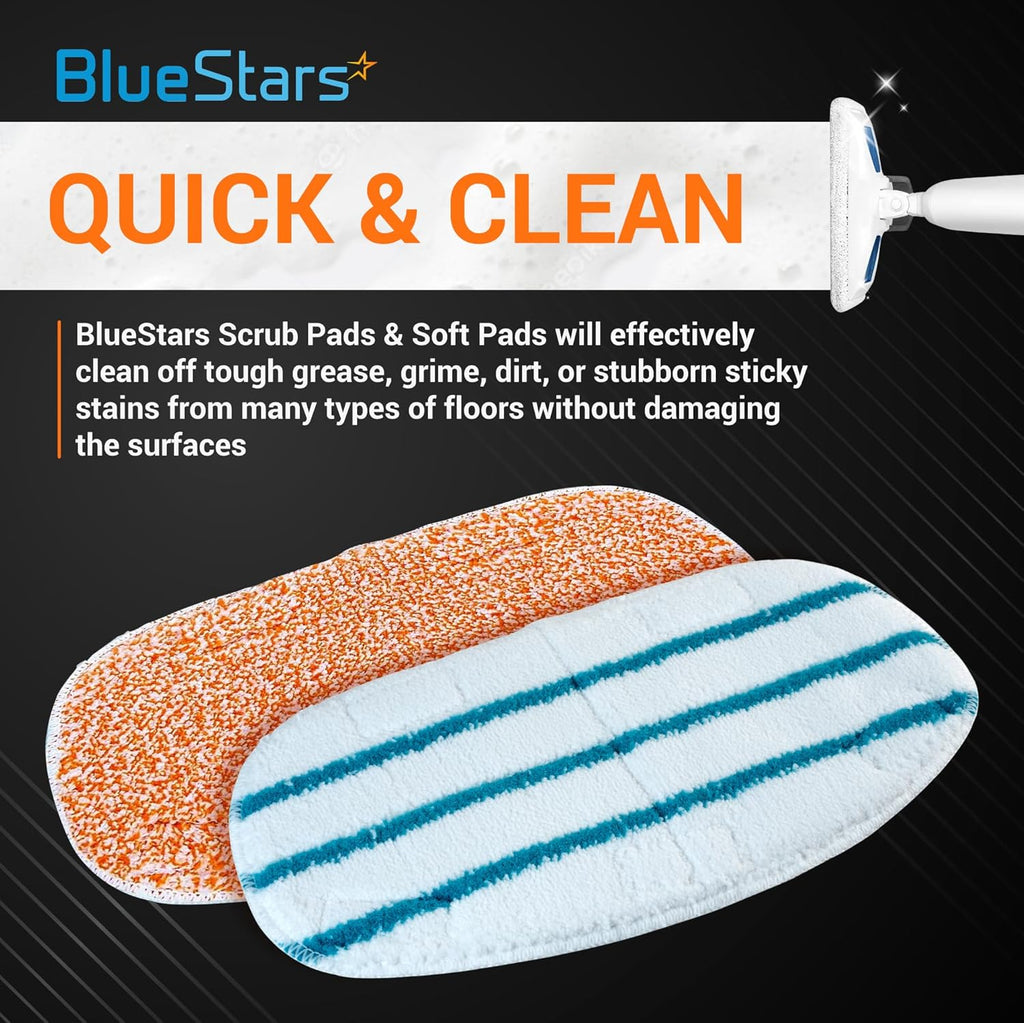 Replacement Steam Mop Pads - Fits PurSteam ThermaPro 10-in-1 - 8 Pads