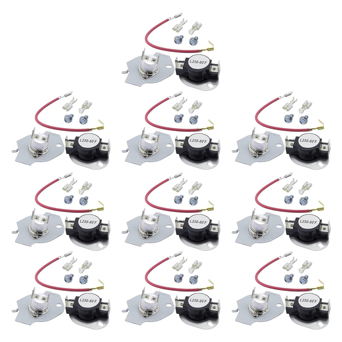 279816 Dryer Thermal Cut-off Kit for Whirlpool Kenmore Maytag Amana - 10 Pack