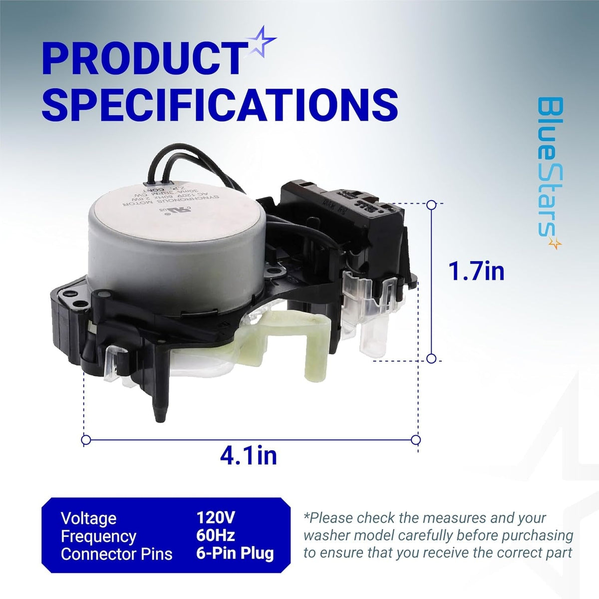 W10913953 49TYZ-E120A1 Washer Shift Actuator for Whirlpool Kenmore