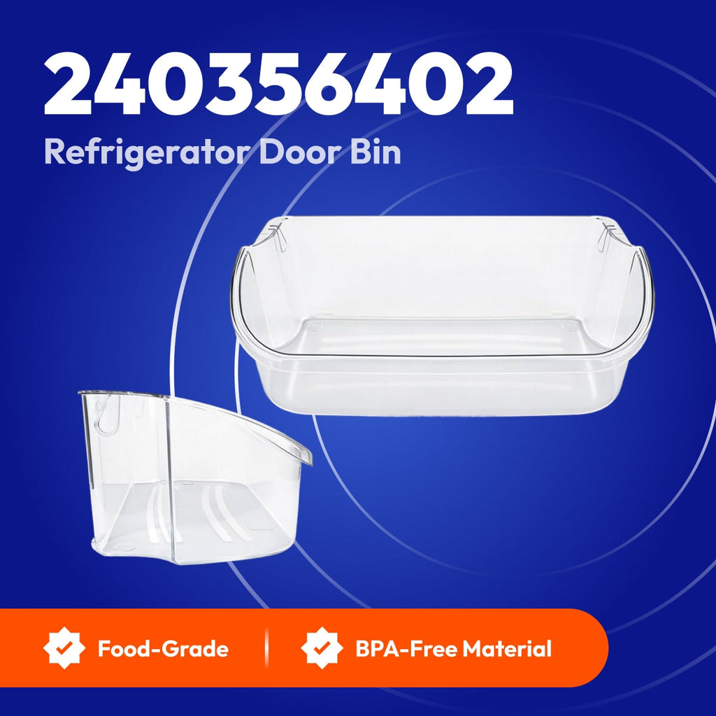 240356402 Refrigerator Clear Premium Door Shelf Bin - Compatible with Frigidaire