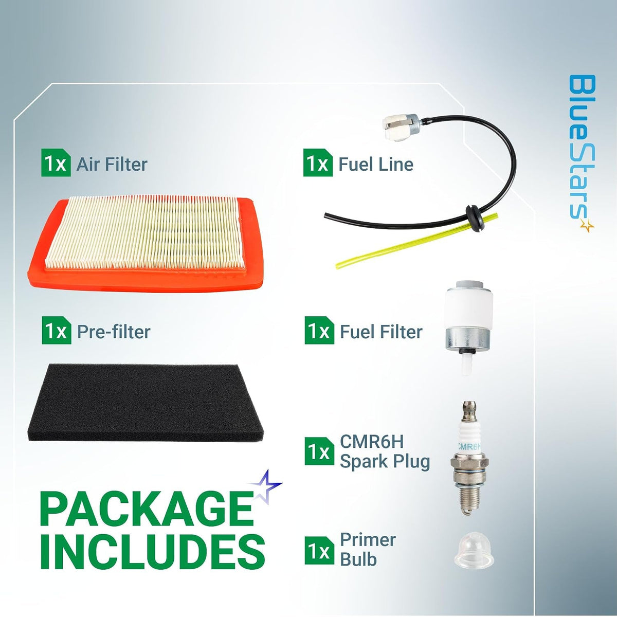 580BTS Air Filter Fuel Line Kit for Redmax EBZ8500 EBZ7500 EB7000