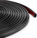 0.35"W 20FT Weather Stripping Soundproof Door Seal Strip D-Shaped (Style #2)