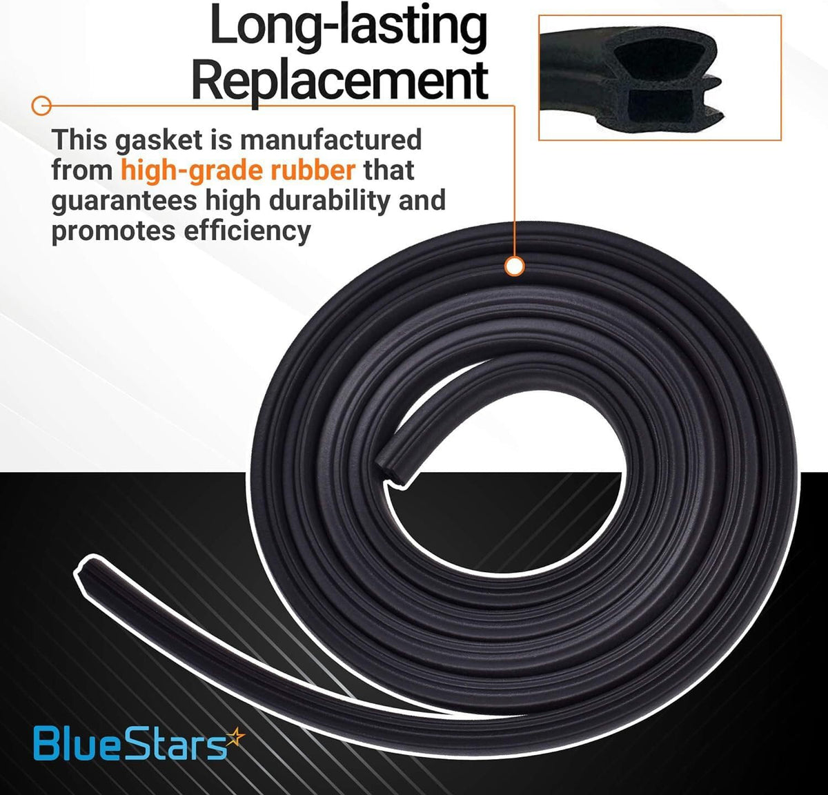 W10509257 Dishwasher Door Gasket - For Whirlpool Kenmore Dishwashers