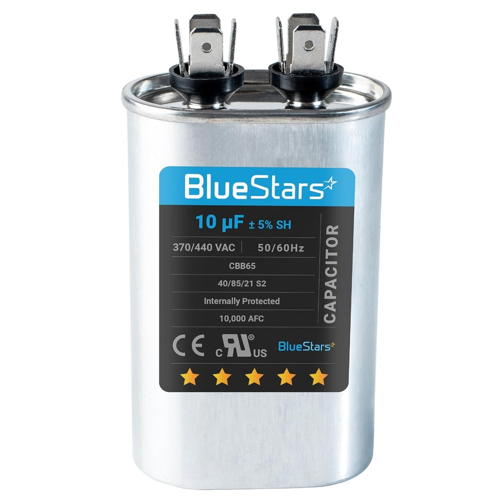 10 uF ±5% 370/440V CBB65 Oval Run Start Capacitor for AC Fan Motor & Pool Pump