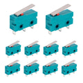 KW4-3Z-3 Micro Limit Switch, 28mm Lever, 3 Terminals, 250VAC/125VDC 5A - 10 Pack
