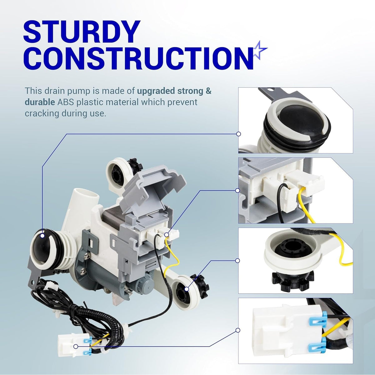 DC97-19289F Washer Drain Pump - For Samsung - Replaces DC97-17349B DC97-17366A